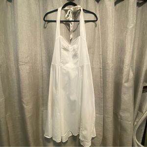 White halter a-line dress